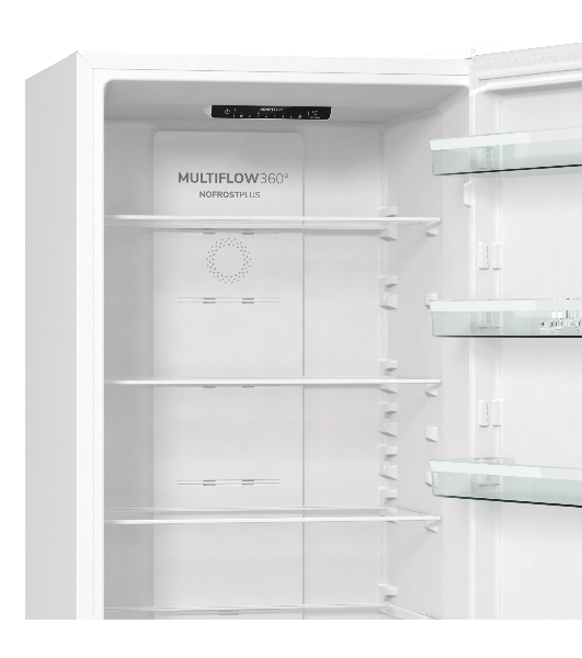 Холодильник Gorenje NRK6201PW4 белый двухкамерный 235/96л морозилка снизу, No Frost