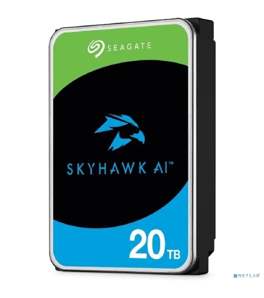 Жесткий диск Seagate SkyHawk AI ST20000VE002 20Tb, 3.5', 7200 RPM, SATA-III, 512e, 256MB, для систем видеонаблюдения