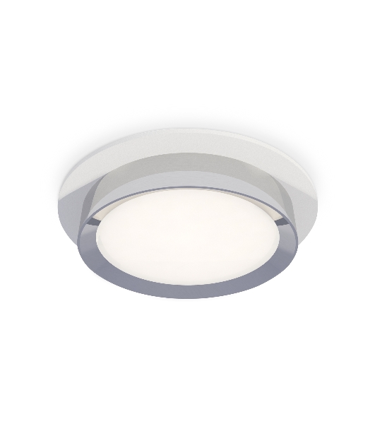 Комплект встраиваемого светильника Ambrella light XC8050003 SWH/PSL белый песок/серебро полированное GX53 (C8050, N8118)