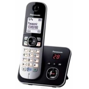 Телефон беспроводной (DECT) Panasonic KX-TG6821RUB черный, автоответчик,определитель номера,телефонный справочник 120 зап.