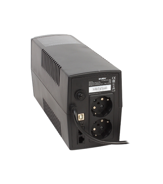 Источник бесперебойного питания SVEN Pro 650 650VA/390W LCD, USB, RJ-45 (2 EURO)