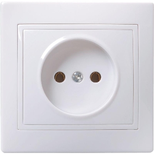 Розетка 1-м СП Кварта 10А IP20 без заземл. бел. IEK ERK13-K01-10-DM