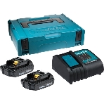 Набор Makita 2 шт BL1815N аккумулятор + 1 шт DC18SD зарядное устройсво + кейс 197143-8, фото 1