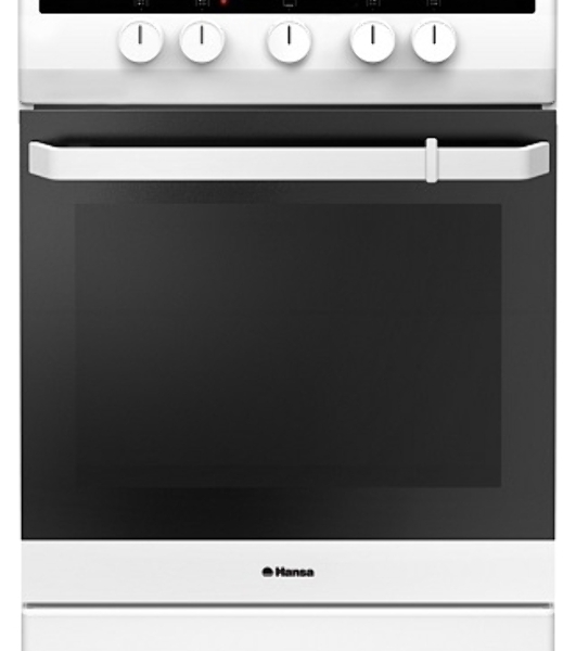 Плита электрическая Hansa FCEW53000 белый, конфорок 4 шт, духовка 68 л, 50 см x 85 см x 60 см