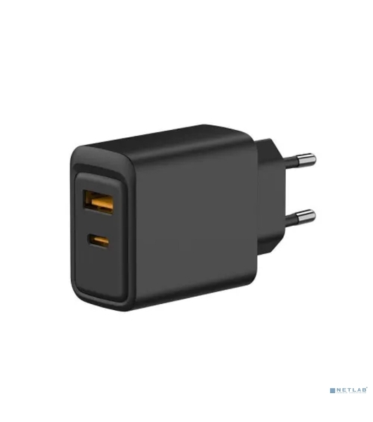 Сетевое зарядное устройство Rexant с портами USB-A и USB-C, 30Вт, черный