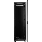 Шкаф серверный Lanmaster (TWT-CBB-47U-6X10-G1) напольный 47U 600x1000мм пер.дв.стекл металл 2 бок.пан. 800кг черный, фото 1