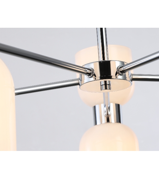 Люстра Ambrella light LH56083/10 СH/FR хром/белый матовый E14*10 max 40W D700*510