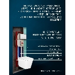 Комплект BAU 6 в 1: рамная инсталляция, унитаз подвесной безободковый вихревой Bau Stil Hurricane, быстросъемное тонкое сиденье дюропласт микролифт, кнопка смыва BAU Hotel , белый глянец, фото5