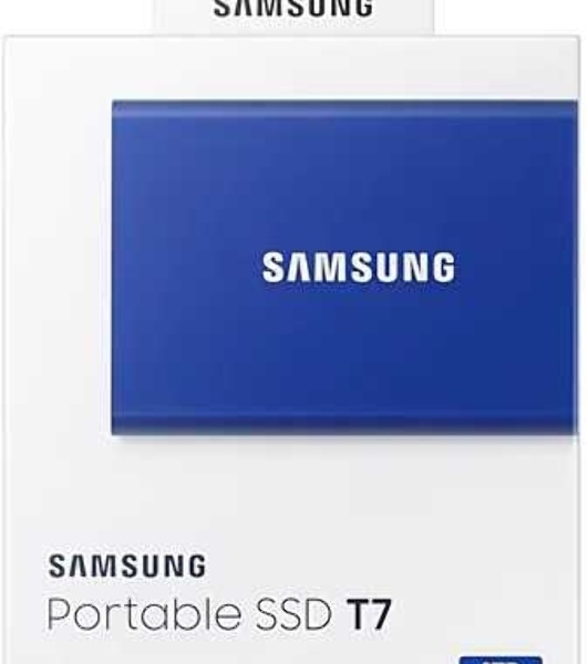 Внешний SSD Samsung T7, 1TB, USB 3.2 Gen 2 Type-C, R/W 1050/1000, синий