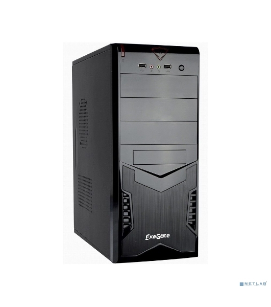 Компьютерный корпус Miditower ExeGate EX261448RUS CP-601 Black, ATX, (CP350W, 80мм), 2хUSB, Audio