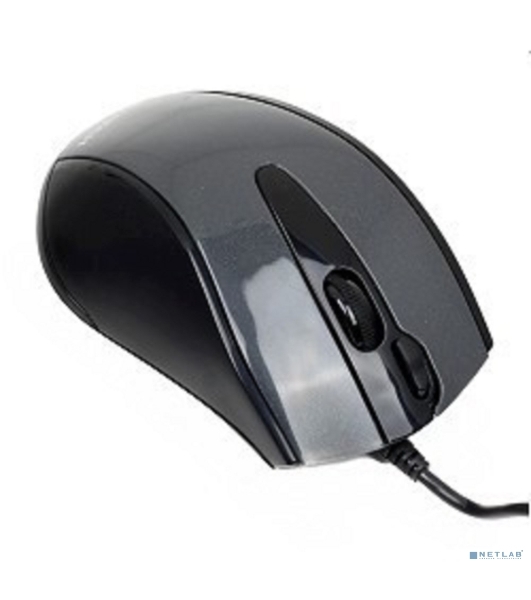 Мышь проводная A4Tech N-500F серый глянец/черный, 1200 dpi, USB, кнопки - 4