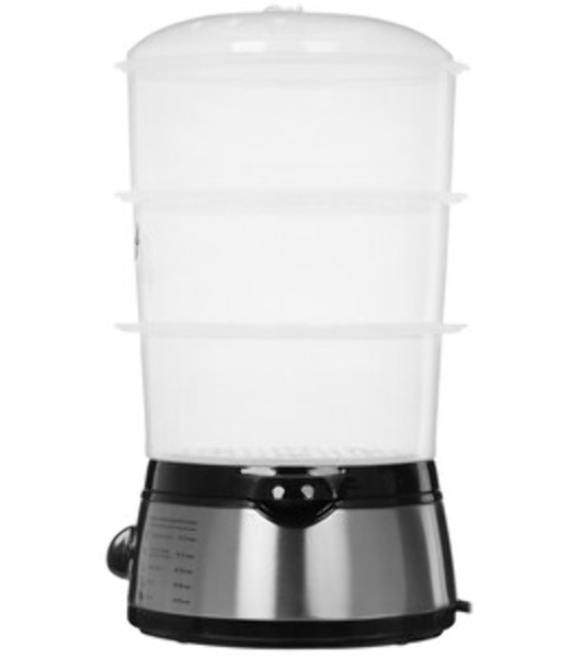 Пароварка Centek CT-1457 серебристый, 9 л, ярусы - 3, 800 Вт, механическое