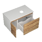Комплект для ванной, 3 предмета (Тумба Bau Dream Blackwood 80, раковина BAU Hotel 48х37, смеситель для раковины высокий Hotel Still, нержавеющая сталь), фото4