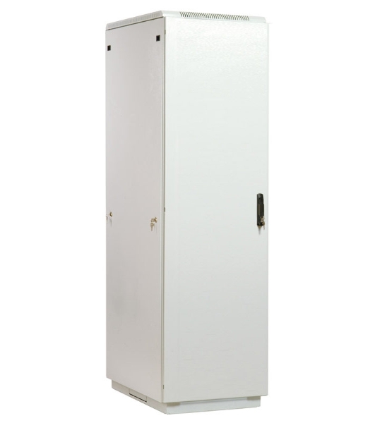 Шкаф коммутационный ЦМО ШТК-М-42.6.10-3ААА 42U 600x1020 мм пер. дв. металл задн. дв. стал. лист 2 бок. пан. направл. под закл. гайки 550 кг серый