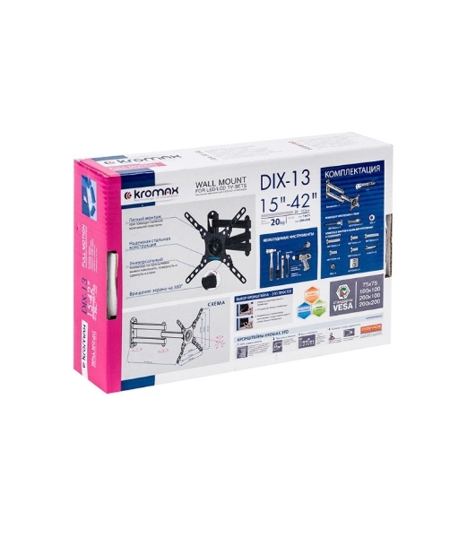 Кронштейн для LED/LCD телевизоров Kromax DIX-13 черный