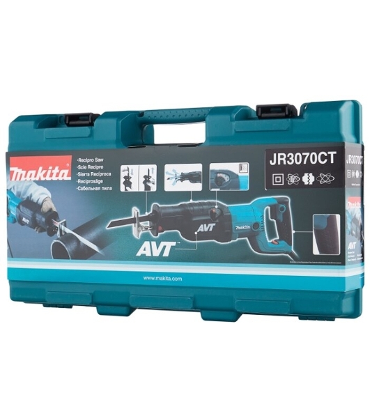 Пилы электрические цепные Makita JR3070CT Пила саб, 1510Вт,0-2800об\м,ход-32мм,рез-255мм,4.3кг,чем,АВТ