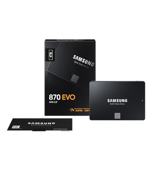 Накопитель SSD Samsung 4Tb 870 EVO, V-NAND, 2.5', SATA III, [R/W - 530/560 Mb/s]