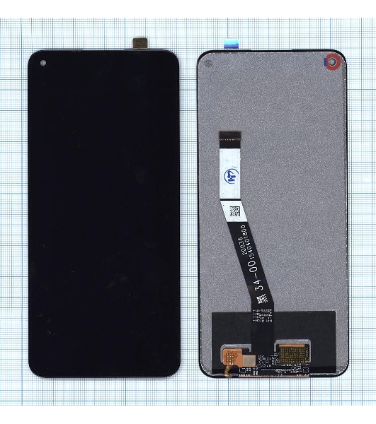 Дисплей для Xiaomi Redmi Note 9, Redmi 10X (MOD IC Cable) черный