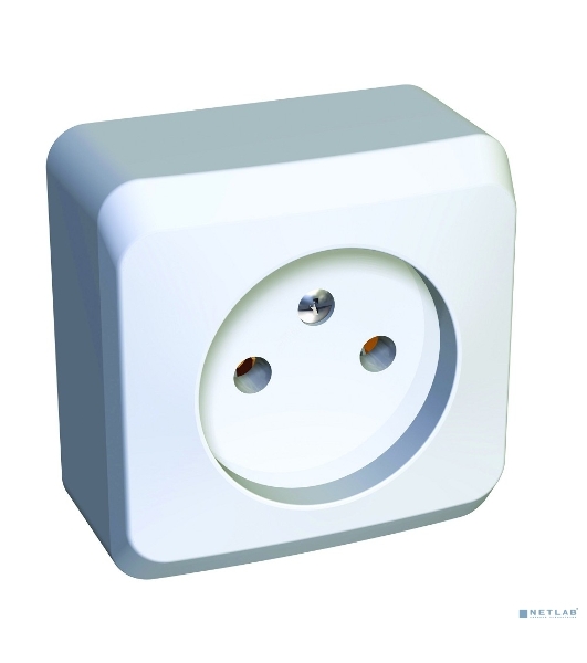 Розетка без заземления без шторок Systeme electric PA16-001B ЭТЮД О/У 16А 250B, белый,