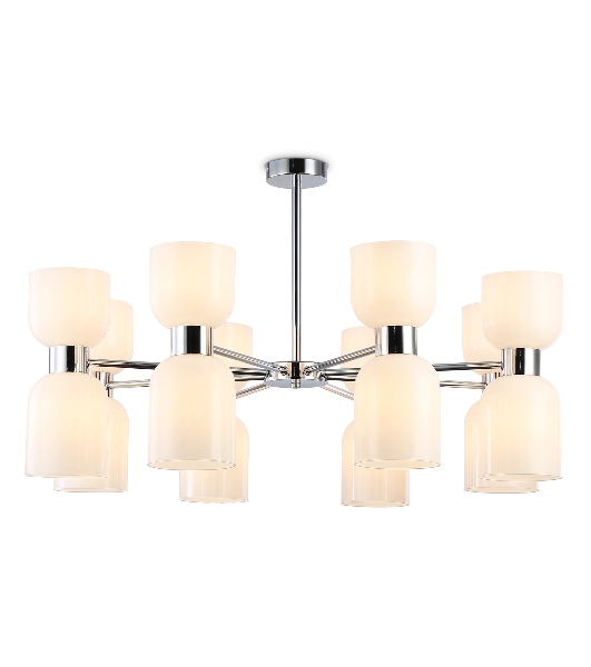 Люстра Ambrella light LH56085/16 СH/FR хром/белый матовый E14*16 max 40W D860*510
