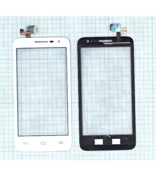 Сенсорное стекло (тачскрин) для Alcatel POP D5 5038D, белое