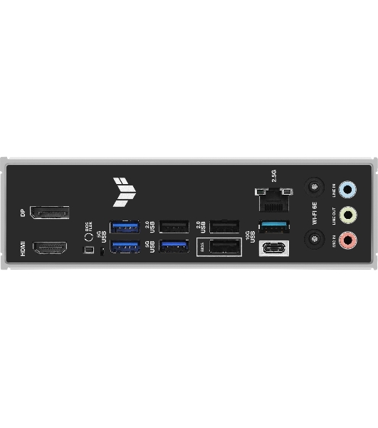 Материнская плата ASUS TUF Gaming B850-E WiFi, AM5, AMD B850, 4xDDR5, 4xSATA, 3xM.2, 1xPCIe 5.0 x16, 1xPCIe 4.0 x16, 1xPCIe x1, 1xDP, 1xHDMI, 2xUSB-C (1x10Gbps, 1x20Gbps), 3xUSB-A 5Gbps, 3xUSB-A 2.0, 1x2.5Gb LAN, Wi-Fi 6E, Bluetooth 5.3, 3x3.5 мм, 7.1, ATX