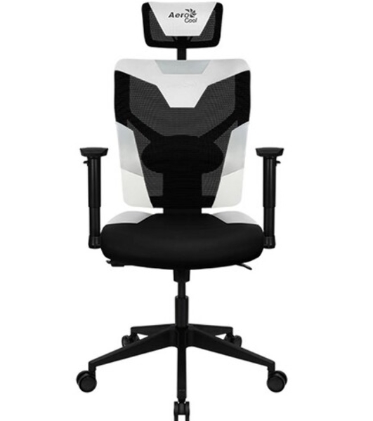 Кресло Aerocool GUARDIAN Ice Blue голубой, сетка, 150 кг, подголовник, регулируемые подлокотники, механизм качания, поясничная подушка