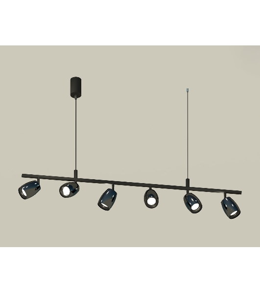 Светильник Ambrella light XB9006500/6 SBK/DCH/PBK черный песок/черный хром/черный полированный MR16 GU5.3 (С9006,С1123,N7011)