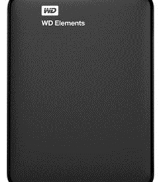 Внешний HDD 2.5' Western Digital Elements Portable, 1TB, USB 3.2 Gen 1 Type-A, 5400 rpm, черный