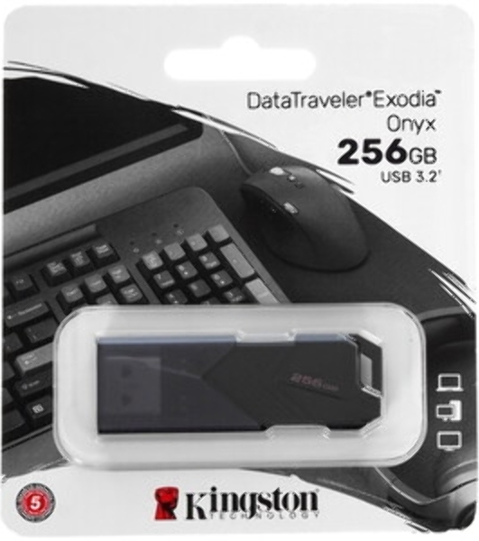 Флешка USB Kingston DataTraveler Exodia (DTX/256GB), 256Gb, USB 3.2 Gen 1, R/W 200/60, черный/розовый