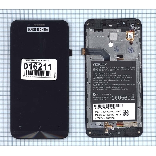 Дисплей для Asus ZenFone Go ZC500TG черный с рамкой