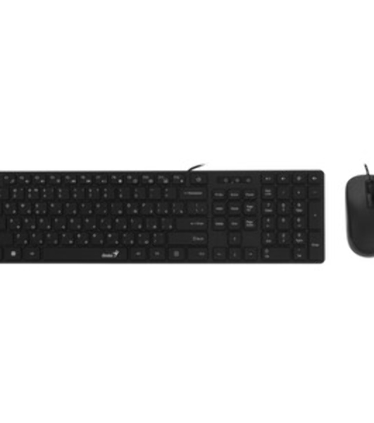 Комплект клавиатура+мышь Genius SlimStar C126 проводной, USB, 1000 DPI, чёрный