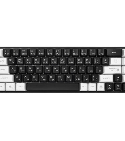 Клавиатура проводная игровая Defender Aris GK-349 RU,черный/белый,68кн+FN,радуж,1.5м