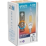 Лампа светодиодная филаментная Gauss Smart Home DIM+CCT E14 CF35 4,5 Вт 2000-6500 К 1/10/40, фото6