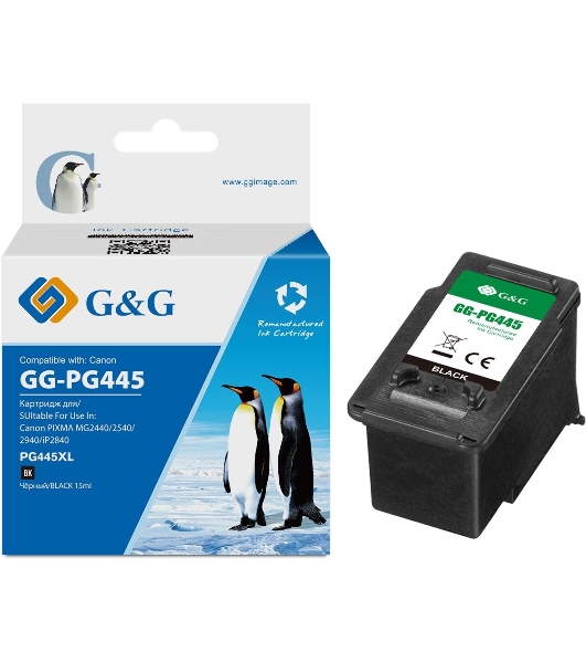 Картридж струйный G&G GG-PG445 черный для Canon Pixma MG2440/2540/2940