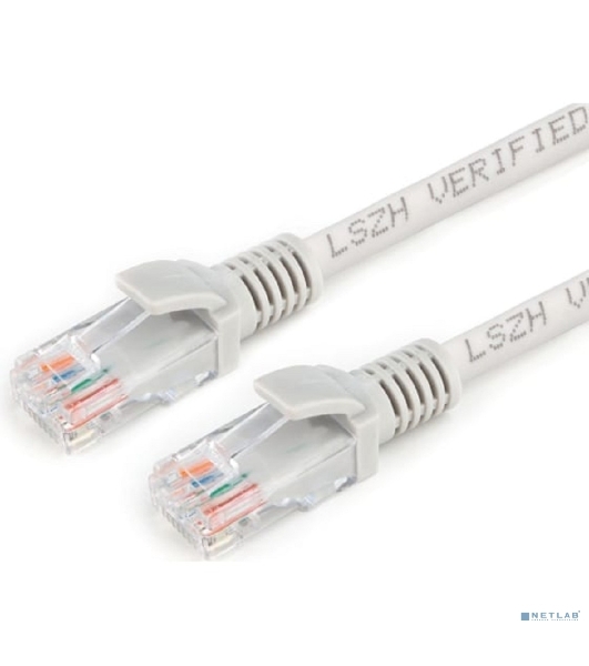 Патч-корд LSZH медный UTP Cablexpert PP30-3M cat.5e, 3м, литой, многожильный, серый