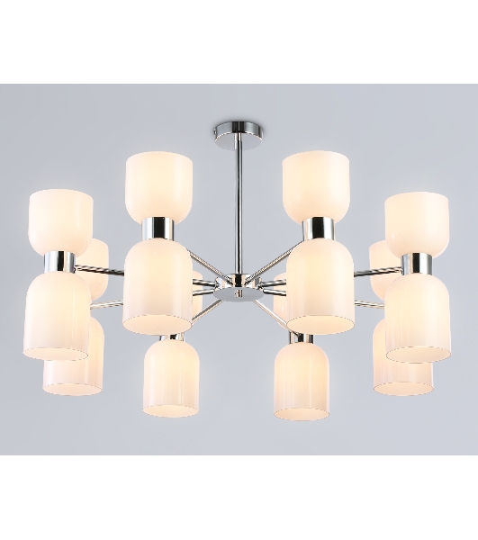 Люстра Ambrella light LH56085/16 СH/FR хром/белый матовый E14*16 max 40W D860*510