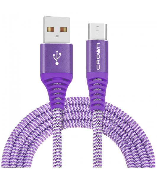 Кабель Crown USB - microUSB CMCU-3102M violet