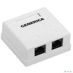 Розетка компьютерная информационная настенная RJ45 кат. 5Е UTP 2 порта GENERICA, фото3