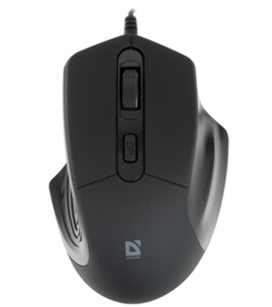 Мышь проводная Defender Datum MB-347 черный, 1600 dpi, USB, кнопки - 4