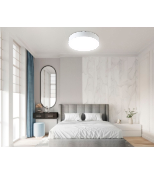 Потолочный светодиодный светильник Ambrella light FZ1350 WH белый IP20 40W 3000-6500K 390*80 (ПДУ ИК)