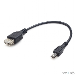 Кабель USB2.0 OTG Cablexpert A-OTG-AFBM-03 USBAF/MicroBM, 0.15м, удлиненный разъем micro USB - 9мм, пакет, фото2