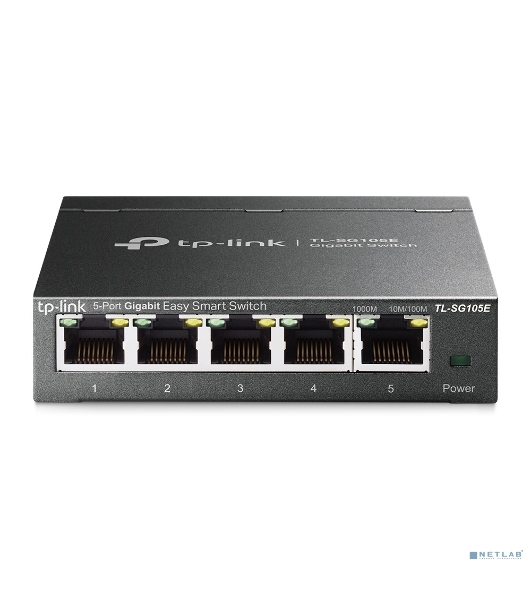 Коммутатор сетевой TP-Link SMB TL-SG105E 5-Port Gigabit Desktop Easy Smart Switch, 5 10/100/1000Mbps RJ45 ports, MTU/Port/Tag-based VLAN, QoS, IGMP Snooping