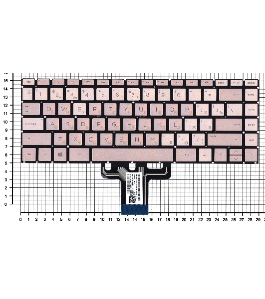 Клавиатура для ноутбука HP Pavilion x360 14-cd0000 золотистая с подсветкой
