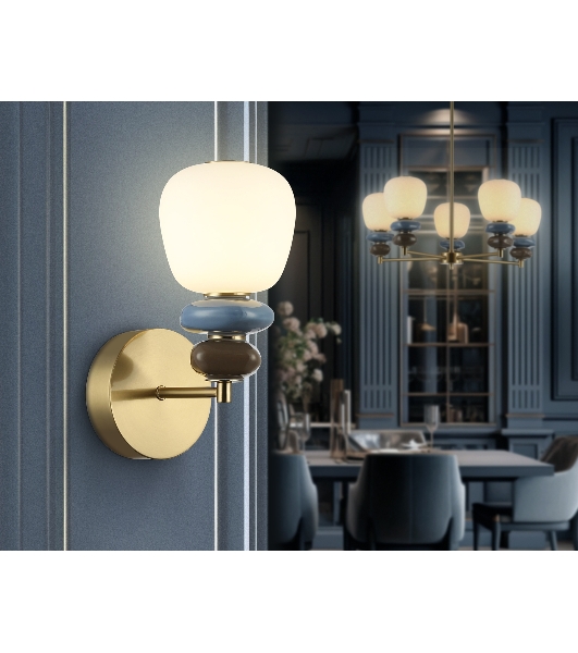 Настенный светильник Ambrella light LH53168 SB/WH бронза/белый 8W 3000K 140*225*300