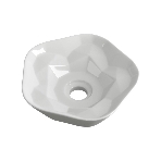 Раковина санфаянс накладная круглая BAU Element Cristal D40.5, белая, фото3