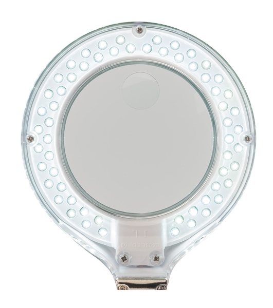 Лупа настольная 3D+12D Rexant с подсветкой 60 LED, белая