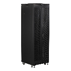 Шкаф 19' Business, 42U 600x800, черный, передняя дверь стекло, задняя дверь распашная металл, фото2