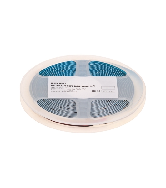 Лента светодиодная Rexant 24В, COB 10Вт/м, 384 LED/м, 6500K, 8мм, 5м, IP20