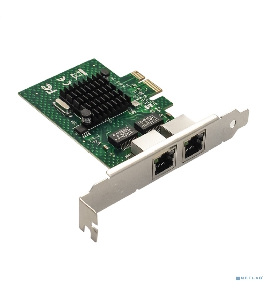 Сетевой адаптер ExeGate EXE-BCM5720 (PCI-E x1 v2.0, порты 2xRJ45, 10/100/1000Mbps, Gigabit Chipset Broadcom BCM5720)